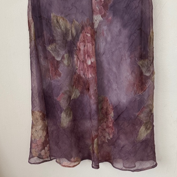 Breaking’ Loose Lilac Floral Chiffon Sleeveless Midi Dress. Size 11/12 - Picture 11 of 12